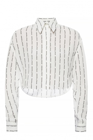 Cropped shirt with logo pattern, zdjęcie 1 Cropped shirt with logo pattern od Off White